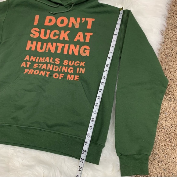 Rugged Legacy Green “I Don’t Suck At Hunting” Hoodie Sweatshirt - Picture 7 of 8